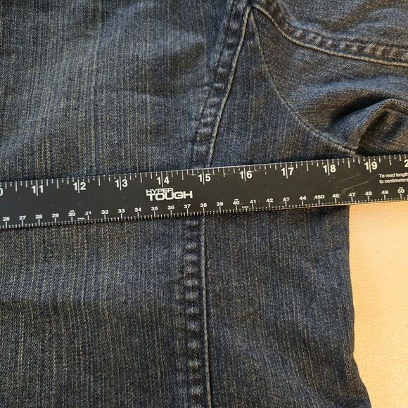 Levi's Jean Jacket Women's Large Mock Neck Button Dk Wash Blue Strauss Signature - Picture 11 of 16